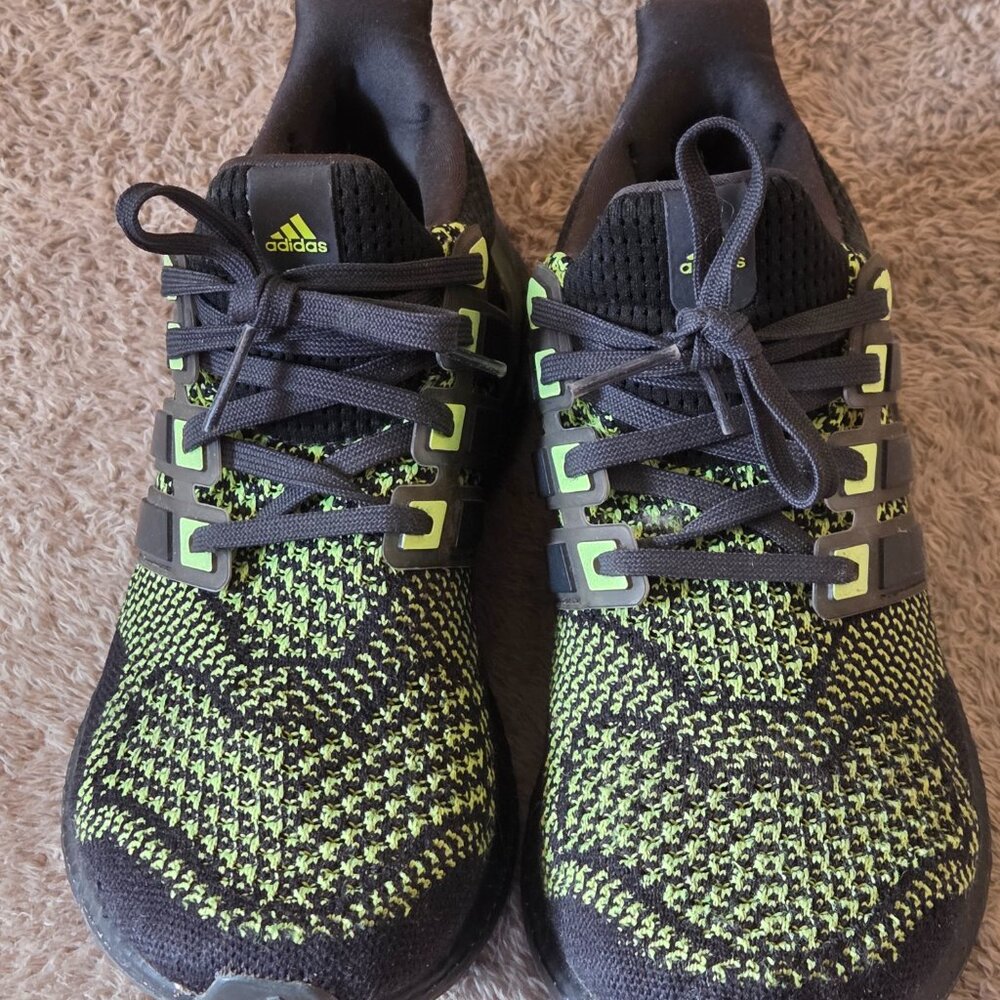 Adidas Ultraboost Primeknit, US 7, Black/Neon Green